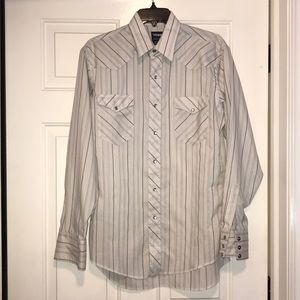Mens Wrangler Cowboy Cut Pearl Snap Long Sleeve